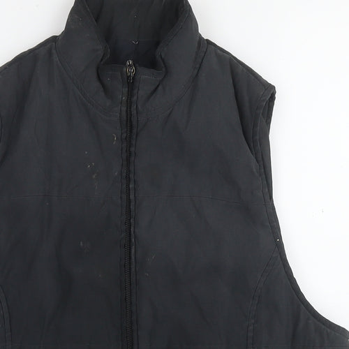 Debenhams Womens Black Gilet Waistcoat Size 16 Zip