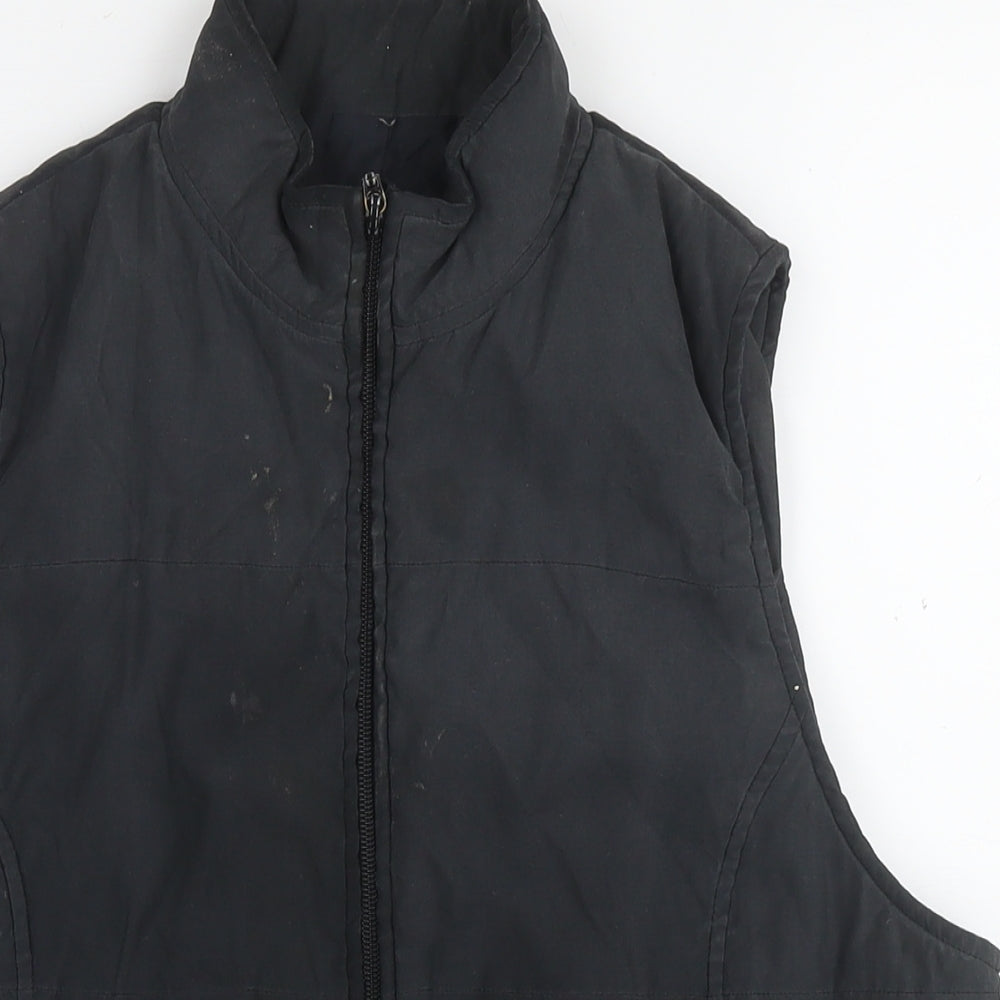 Debenhams Womens Black Gilet Waistcoat Size 16 Zip