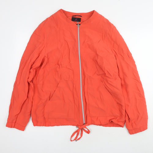 Emila Lay Womens Red Jacket Size 18 Zip