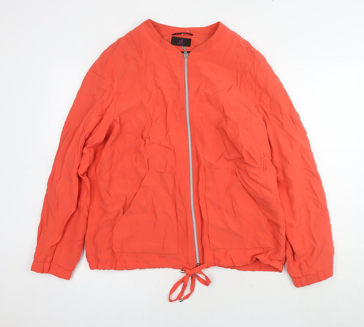 Emila Lay Womens Red Jacket Size 18 Zip