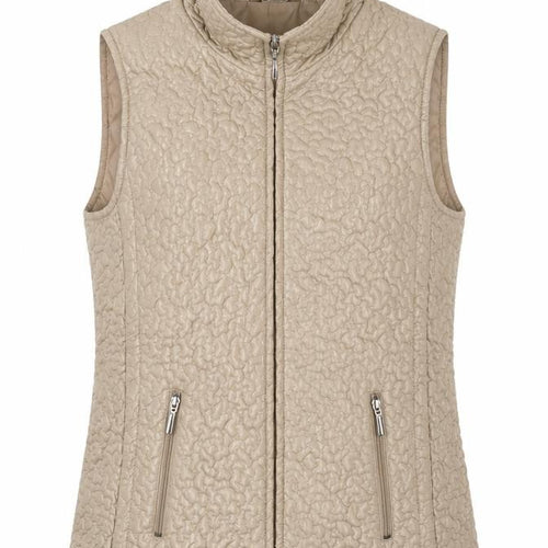 Alexara Womens Beige Gilet Waistcoat Size 12 Zip