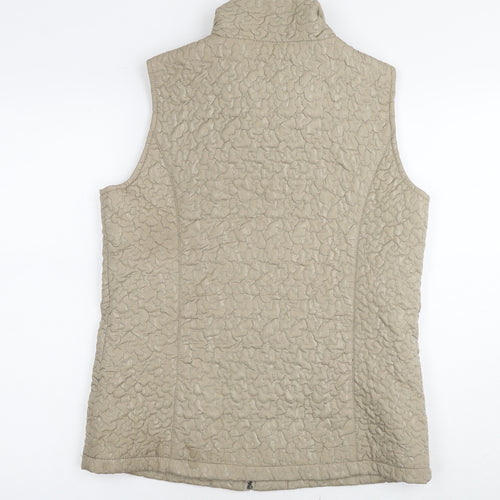 Alexara Womens Beige Gilet Waistcoat Size 12 Zip