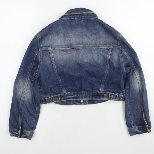 Topshop Womens Blue Jacket Size 12 Zip