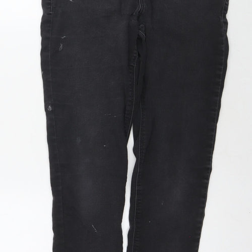 Missguided Womens Black Cotton Skinny Jeans Size 12 L27 in Regular Zip