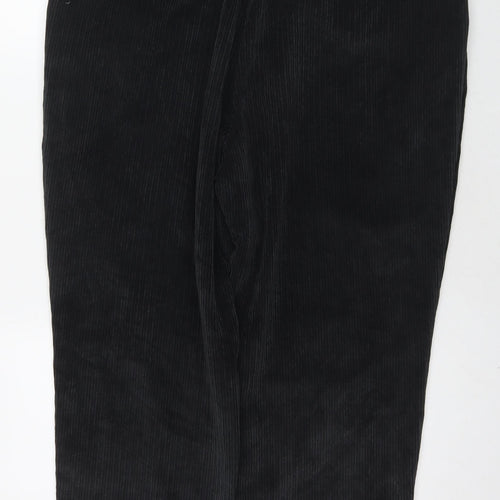 NEXT Womens Black Polyester Trousers Size 18 L26 in Regular Drawstring