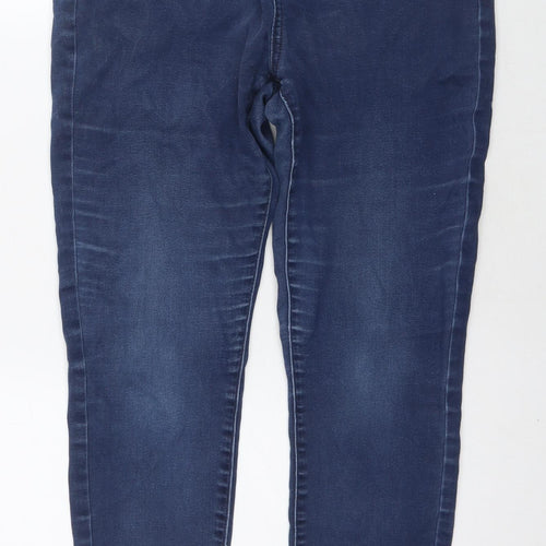 Avenue Womens Blue Cotton Skinny Jeans Size 14 L26 in Regular Zip