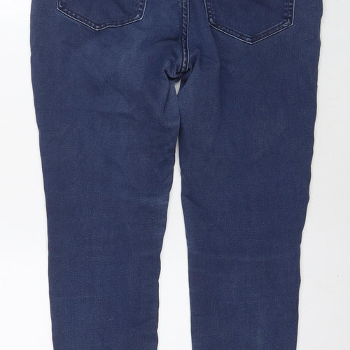 Avenue Womens Blue Cotton Skinny Jeans Size 14 L26 in Regular Zip