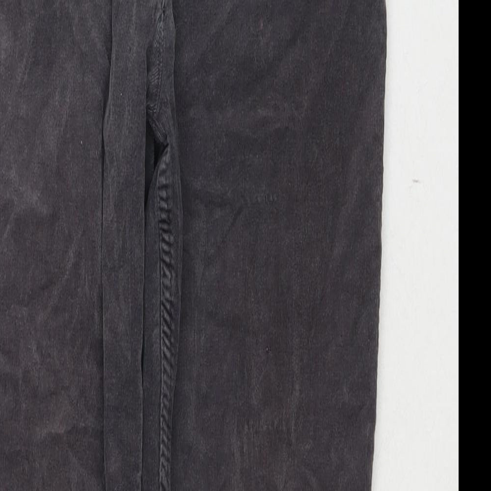 Marks and Spencer Womens Grey Camel Trousers Size 10 L27 in Regular Zip