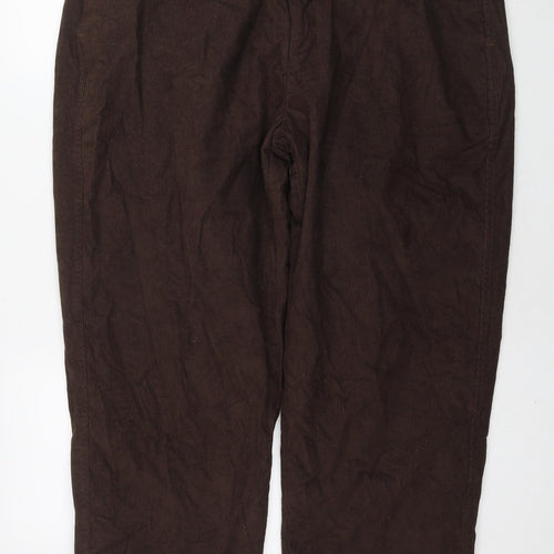 Chums Mens Brown Cotton Trousers Size 42 in L29 in Regular Drawstring