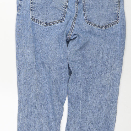 ASOS Womens Blue Cotton Mom Jeans Size 8 L28 in Regular Button