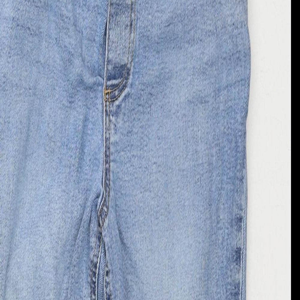 ASOS Womens Blue Cotton Mom Jeans Size 8 L28 in Regular Button