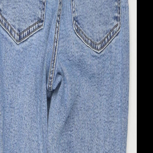 ASOS Womens Blue Cotton Mom Jeans Size 8 L28 in Regular Button