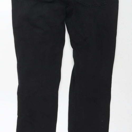 Zara Womens Black Cotton Skinny Jeans Size 14 L30 in Regular Zip