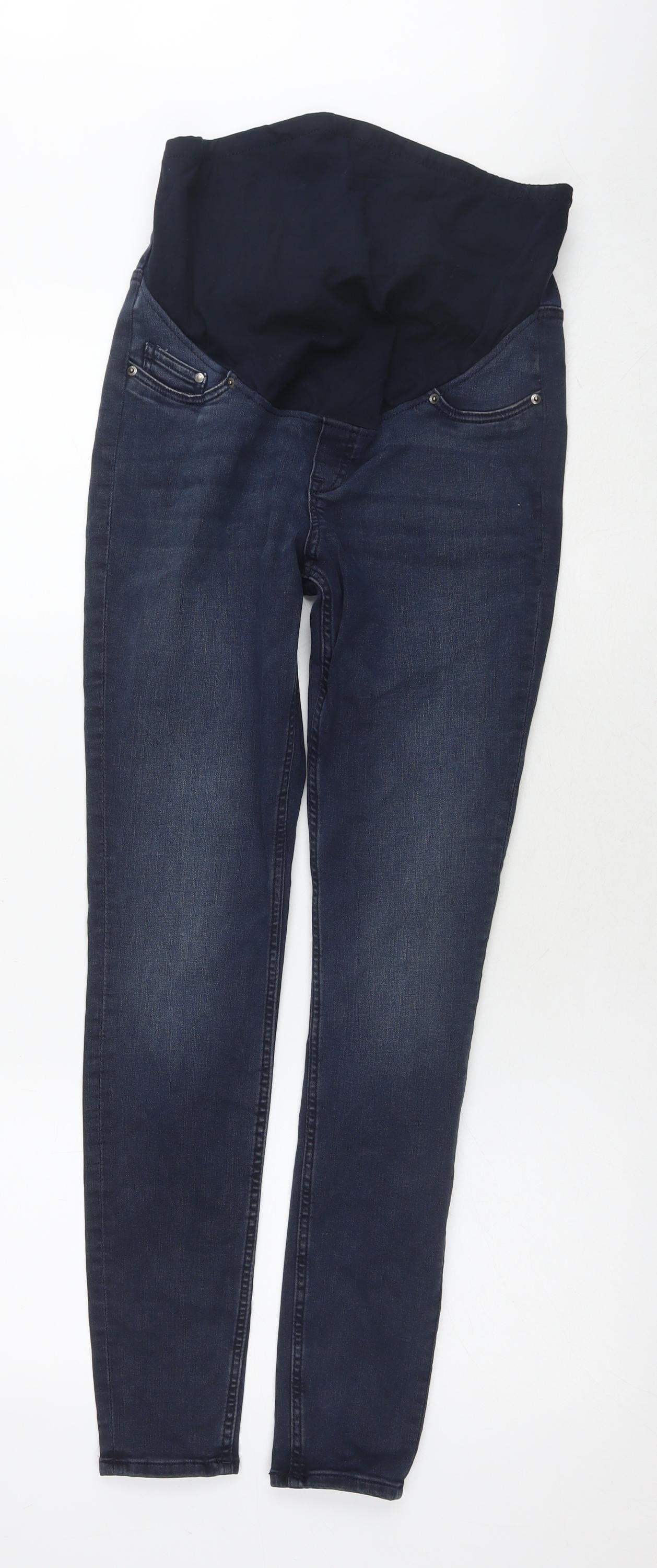 H&M Womens Blue Cotton Skinny Jeans Size M L28 in Slim