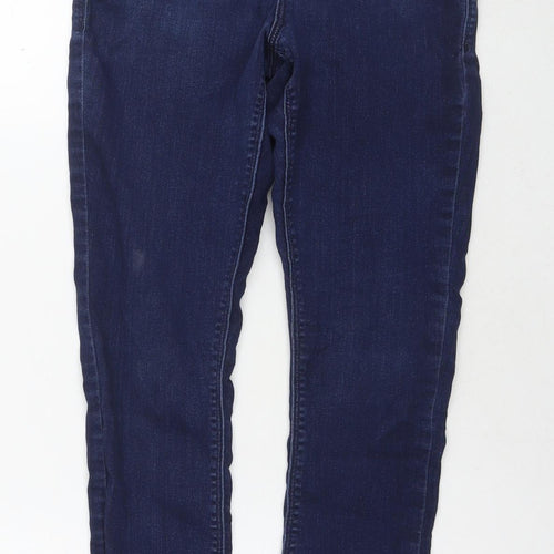 Dorothy Perkins Womens Blue Cotton Skinny Jeans Size 10 L26 in Regular Zip