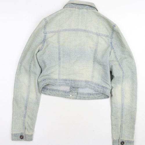 Internacionale Womens Blue Jacket Size 12 Zip
