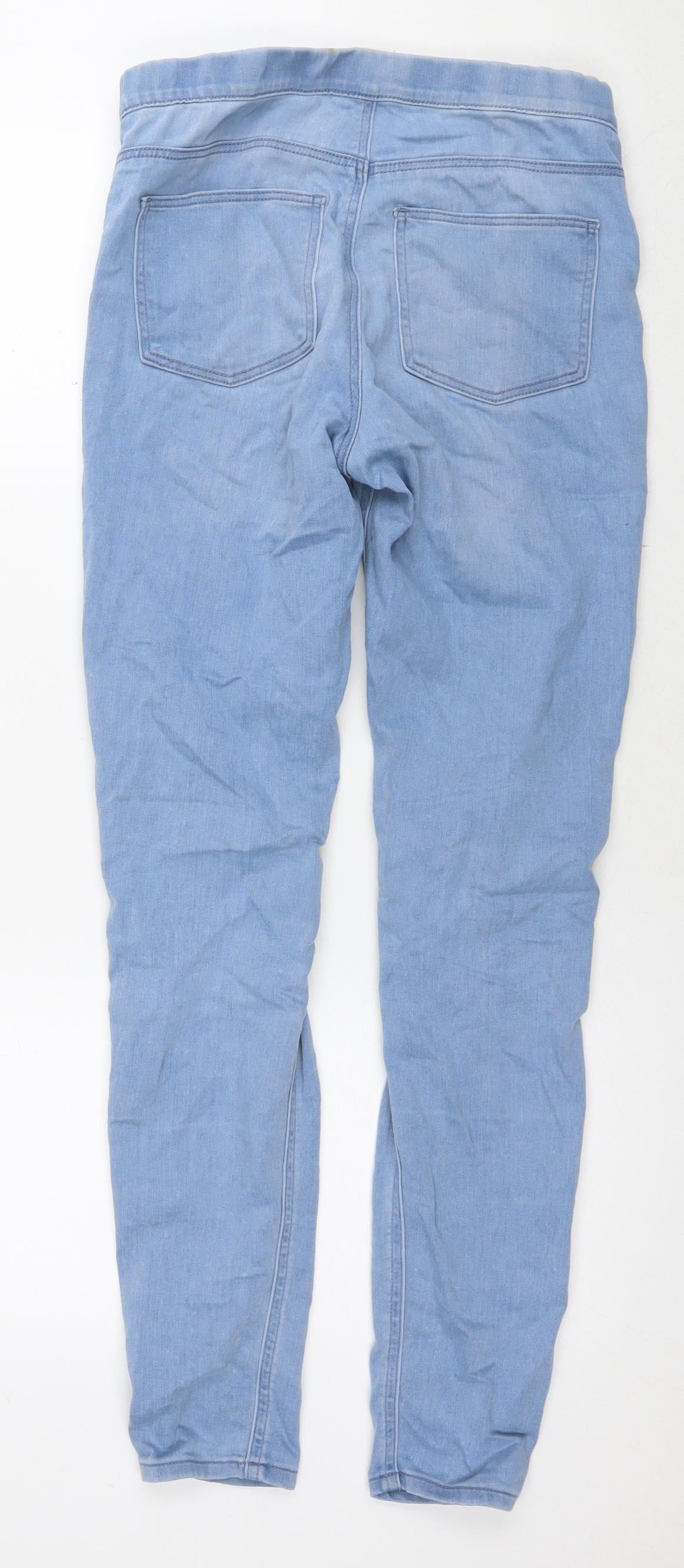H&M Womens Blue Cotton Jegging Jeans Size 8 L30 in Regular