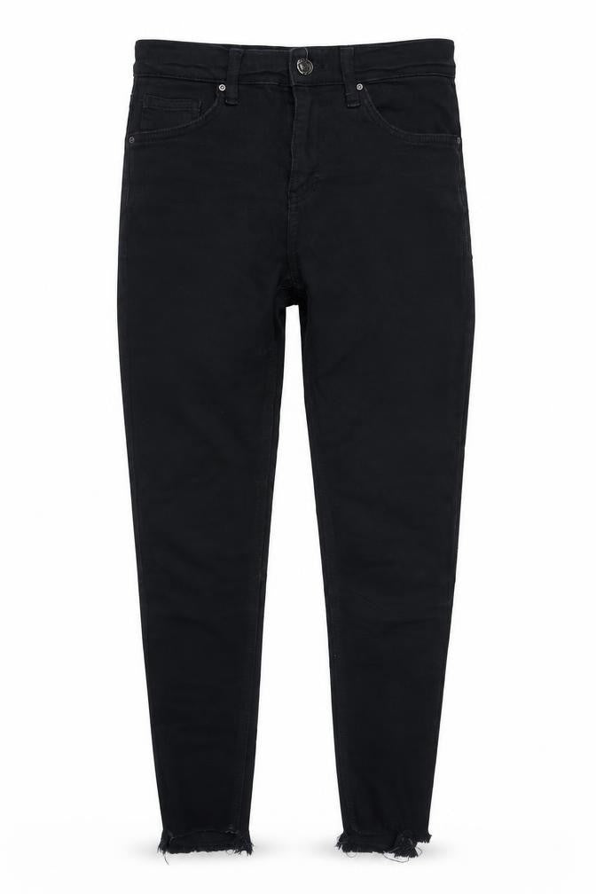 Topshop Womens Black Cotton Skinny Jeans Size 28 in L32 in Regular Zip