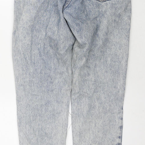 Topshop Womens Blue Cotton Mom Jeans Size 28 in L32 in Regular Zip