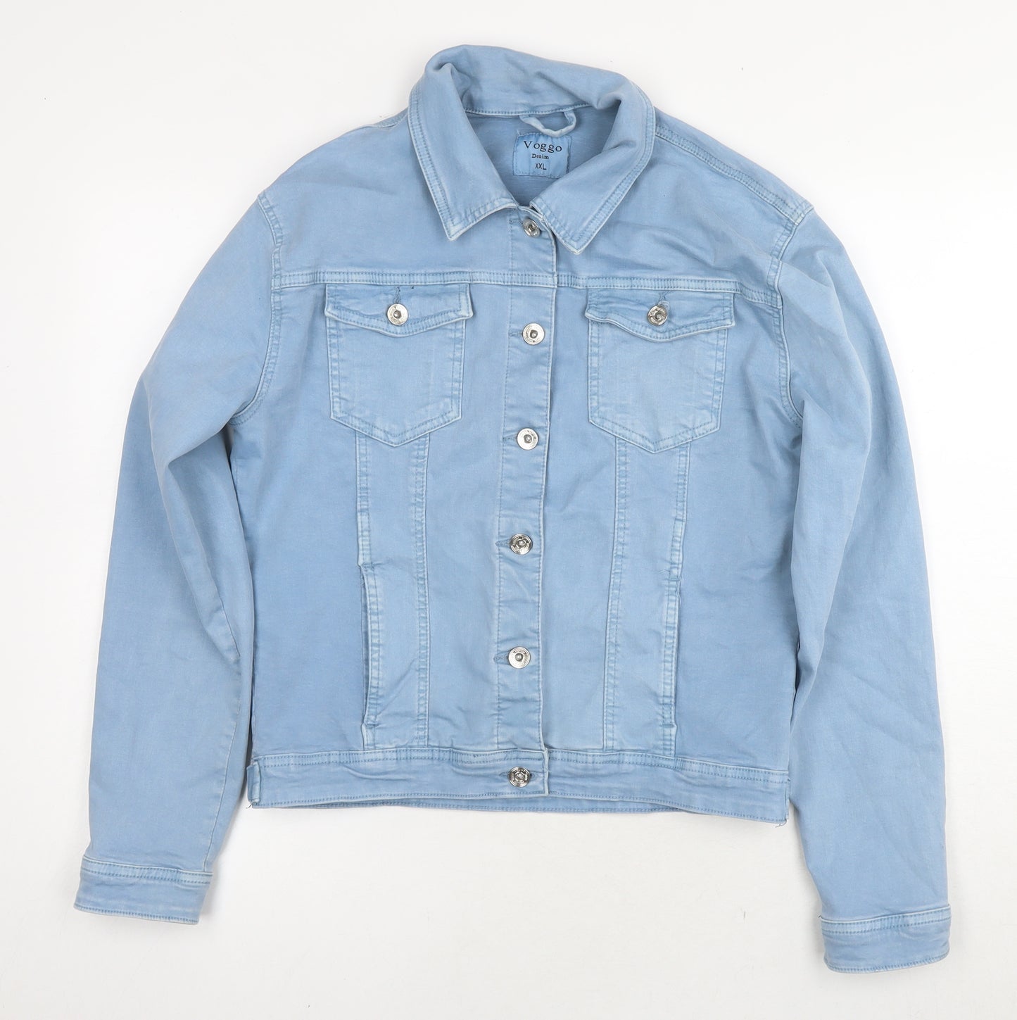 Voggo Womens Blue Jacket Size 2XL Button