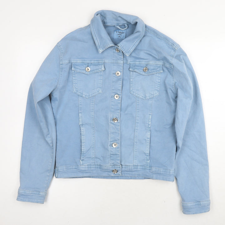 Voggo Womens Blue Jacket Size 2XL Button