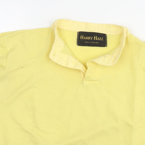 Henry Hall Mens Yellow Wool Henley Sweatshirt Size L