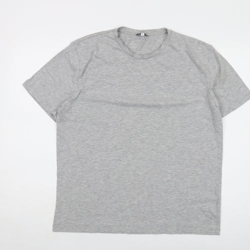 Reiss Mens Grey Cotton T-Shirt Size XL Crew Neck