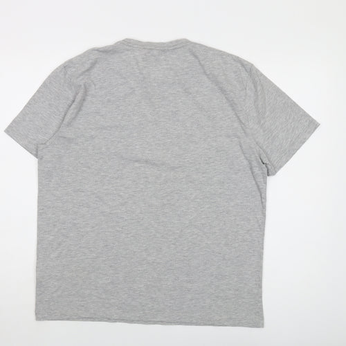 Reiss Mens Grey Cotton T-Shirt Size XL Crew Neck