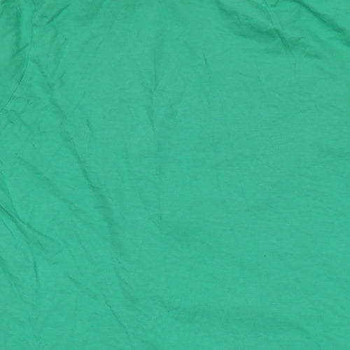 Disney Womens Green Cotton Basic T-Shirt Size 10 Crew Neck