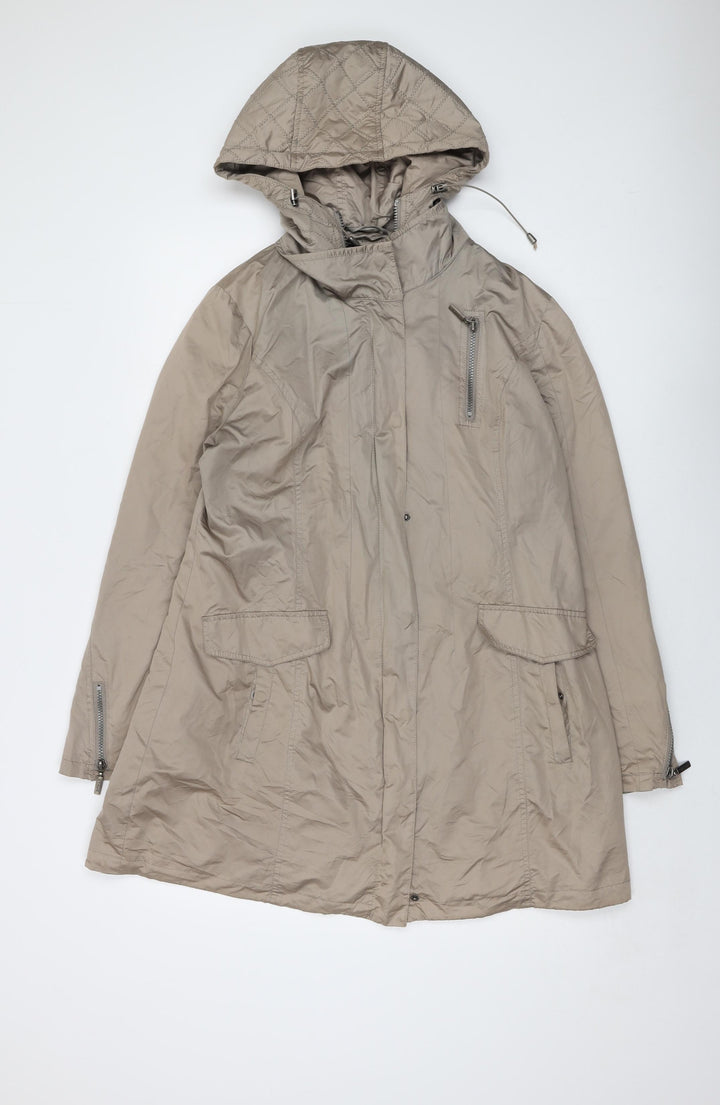 Eatagle Womens Beige Jacket Size 12 Zip