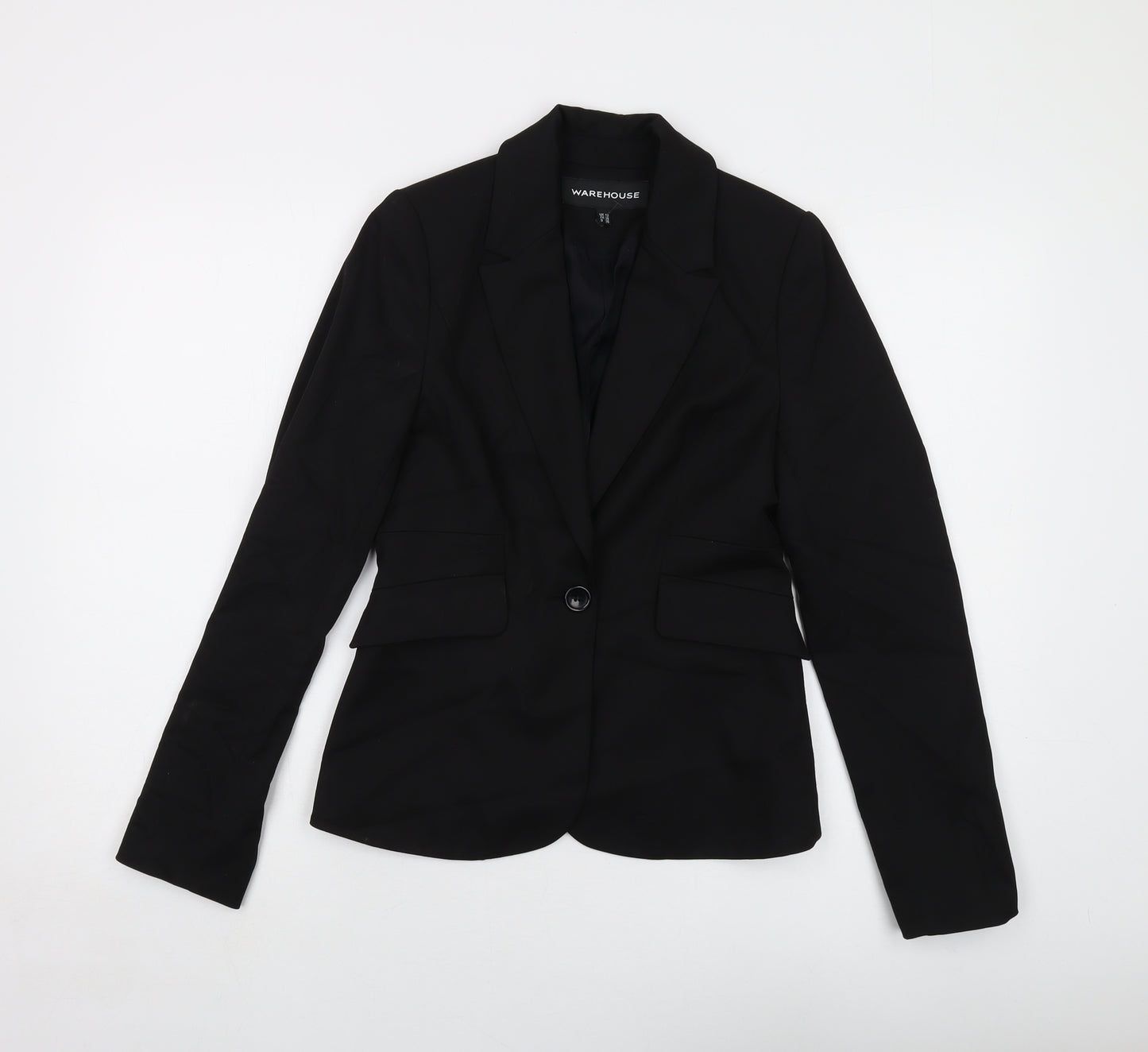 Warehouse Womens Black Jacket Size 10 Button