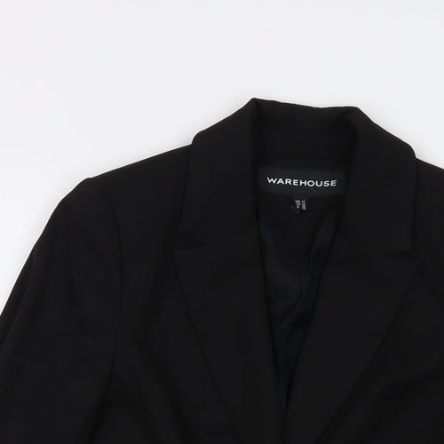 Warehouse Womens Black Jacket Size 10 Button