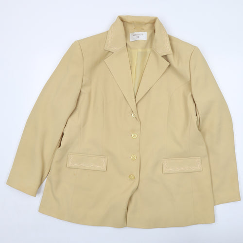 Bonmarché Womens Yellow Jacket Size 20 Button