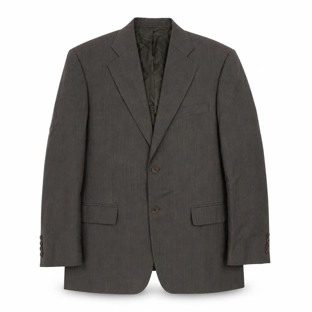 Front view of Marks & Spencer men’s brown wool jacket suit jacket, size 38, regular