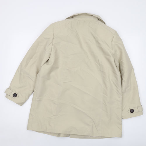 Yazz Womens Beige Jacket Size 12 Button