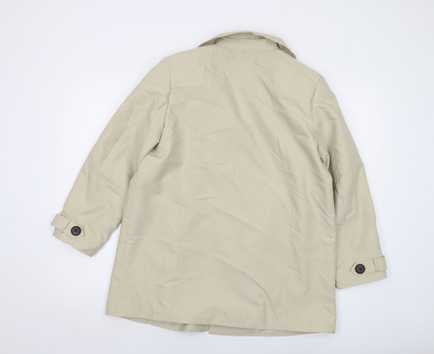 Yazz Womens Beige Jacket Size 12 Button