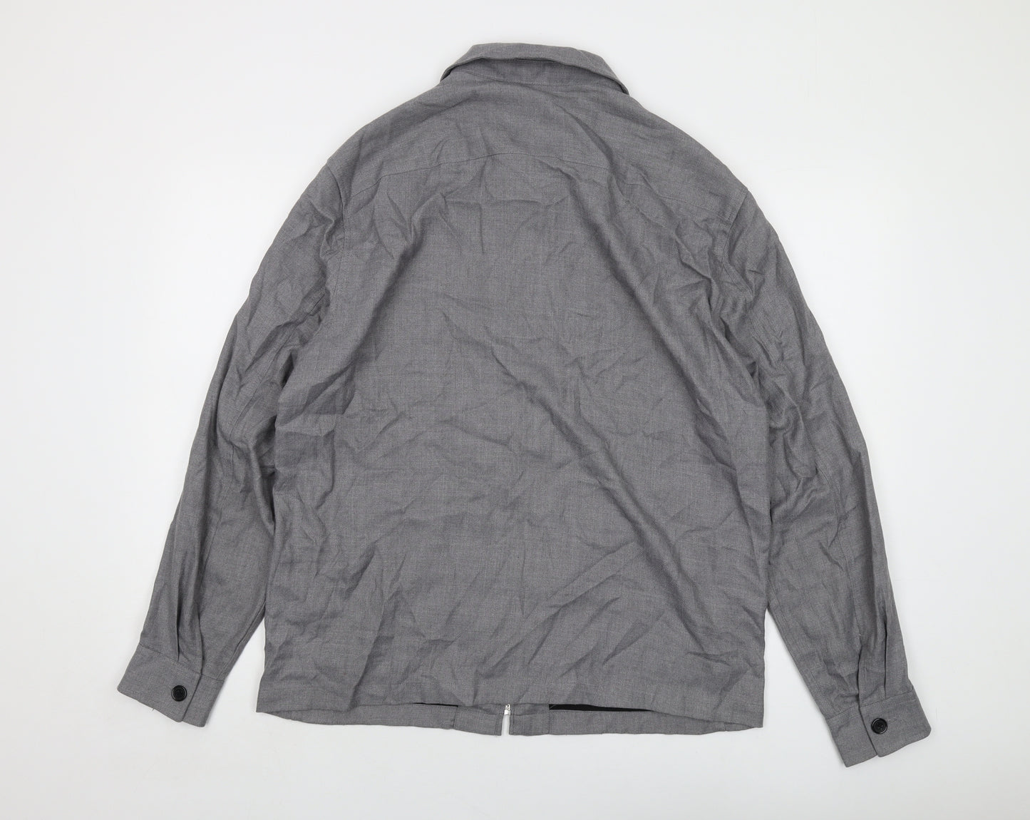 H&M Mens Grey Jacket Size L Zip