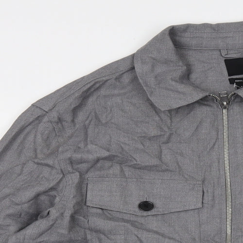 H&M Mens Grey Jacket Size L Zip