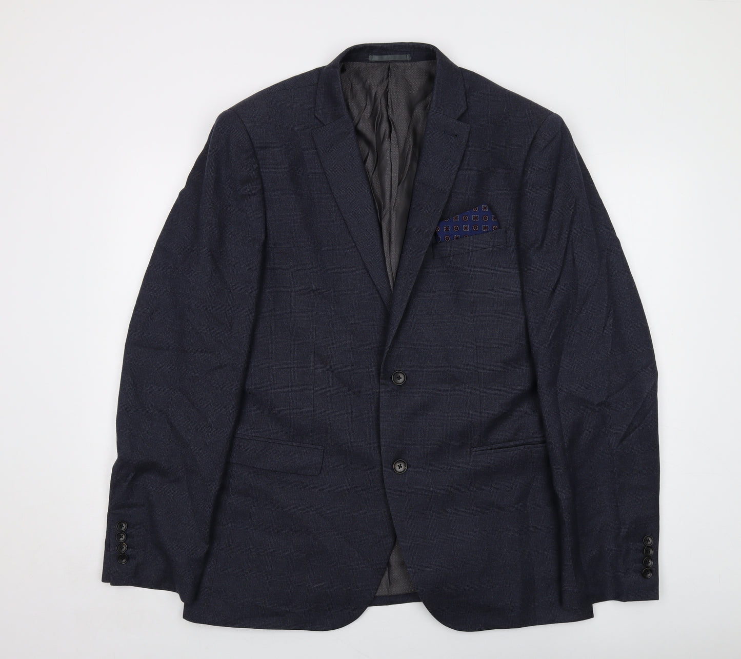 NEXT Mens Blue Polyester Jacket Suit Jacket Size 44 Regular