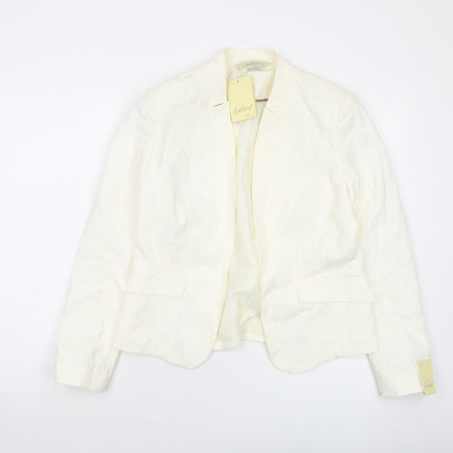 Gallery Womens Ivory Jacket Size 14