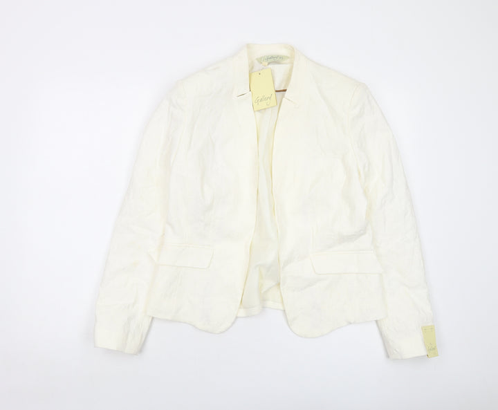 Gallery Womens Ivory Jacket Size 14