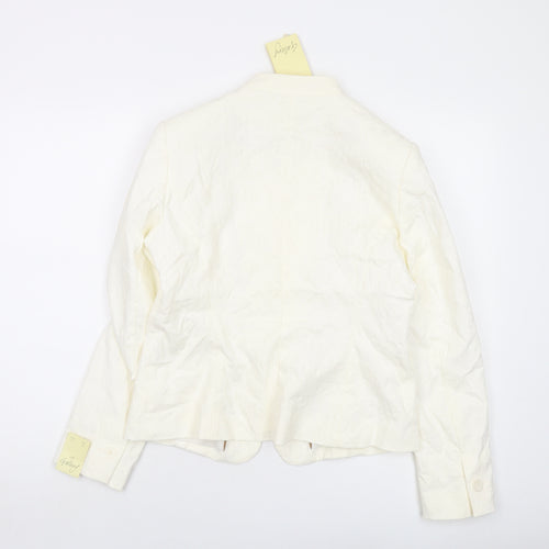 Gallery Womens Ivory Jacket Size 14