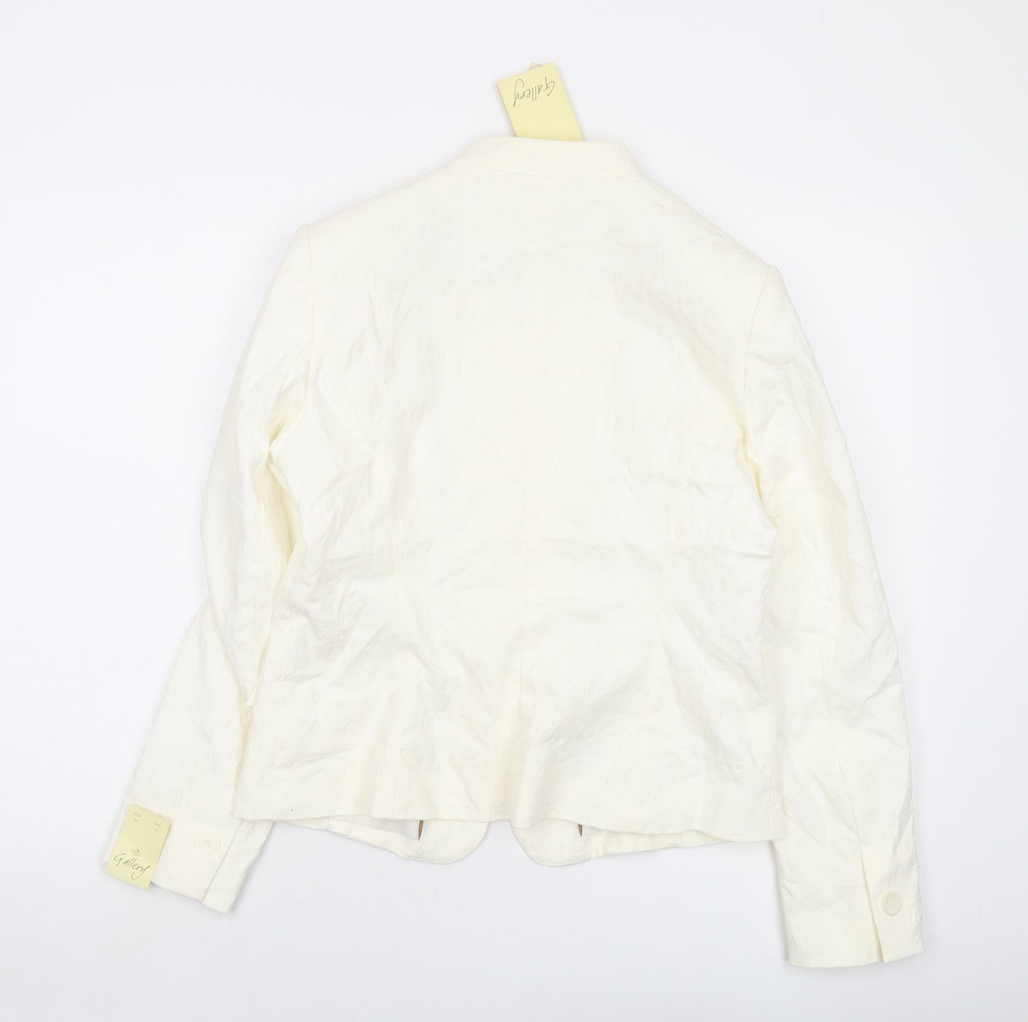 Gallery Womens Ivory Jacket Size 14