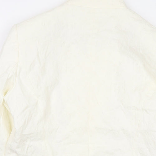 Gallery Womens Ivory Jacket Size 14