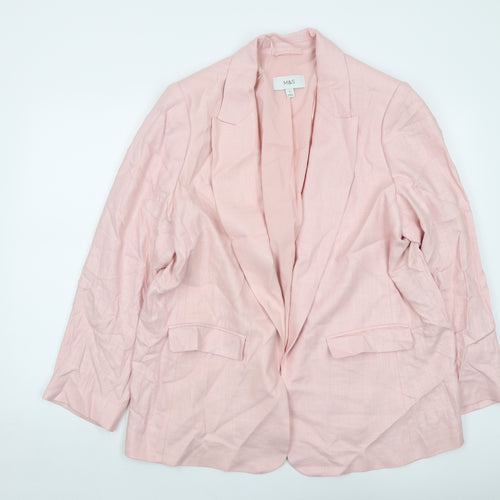 Marks and Spencer Womens Pink Jacket Size 20