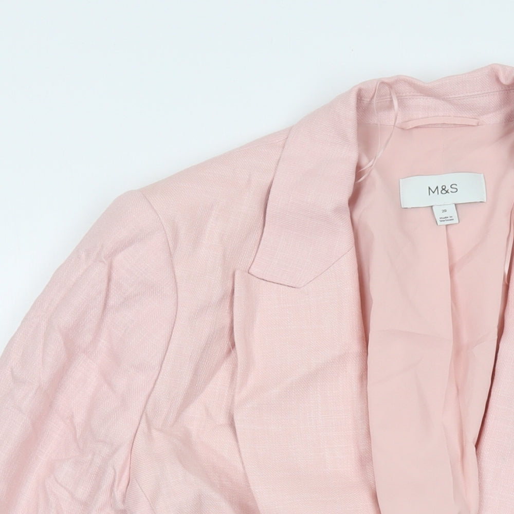 Marks and Spencer Womens Pink Jacket Size 20