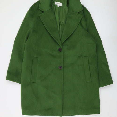Marks and Spencer Womens Green Overcoat Coat Size 14 Button