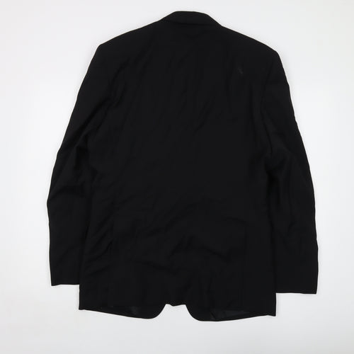 Zara Mens Black Wool Jacket Suit Jacket Size 42 Regular