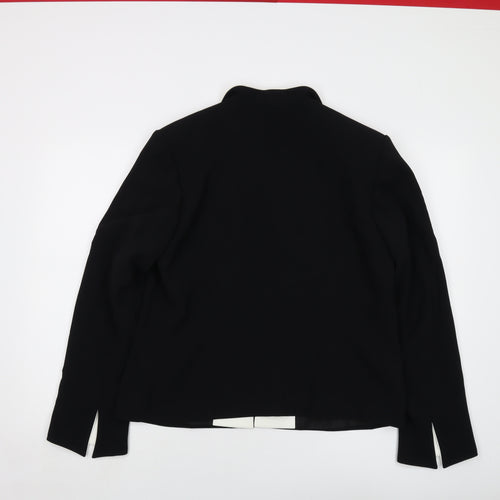 Roman Womens Black Jacket Size 16 Hook & Eye