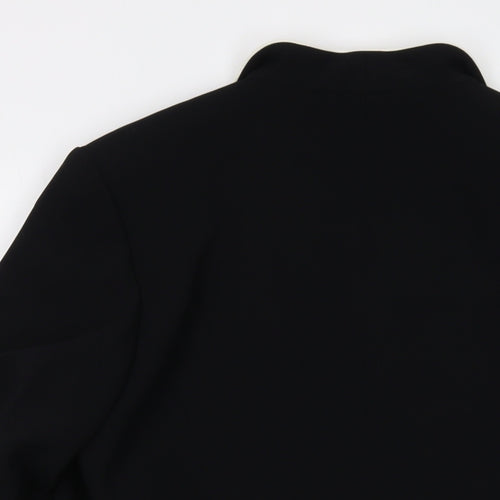 Roman Womens Black Jacket Size 16 Hook & Eye